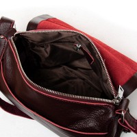 Женская кожаная сумка ALEX RAI 6504 wine red