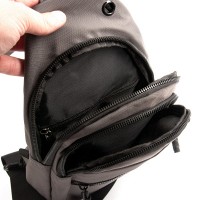 Мужская тканевая сумка-слинг Lanpad 83045 grey бол