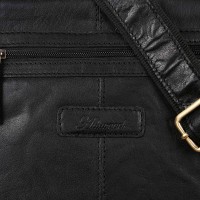 Мужская кожаная сумка Ashwood  G32 Black (Черный)