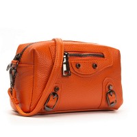 Женский молодежный кожаный клатч ALEX RAI 60072 orange