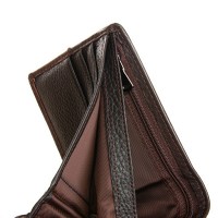 Мужской кожаный кошелек с зажимом для купюр BE BRETTON 208-L0613 brown mix