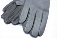 Серые женские комбинированные перчатки Shust Gloves