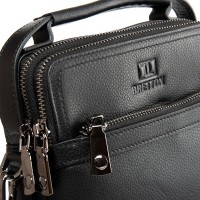 Мужская кожаная сумка через плечо BRETTON 407-89 black
