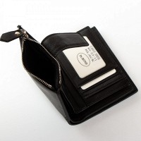 Женский кожаный кошелек Classik  DR. BOND WN-23-11 black