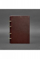Кожаный блокнот на кольцах (софт-бук) BlankNote 9.0 с твердой бордовой обложкой BN-SB-9-HARD-VIN 