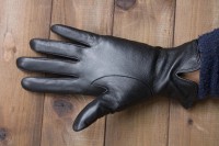 Перчатки женские чёрные кожаные сенсорные 950s3 L Shust Gloves