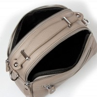 Женский молодежный кожаный клатч ALEX RAI 2906 L-grey