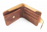 Мужской коричневый кошелек ручной работы из кожи BOGZ Classic+ A S.Tan P3M1M6S1