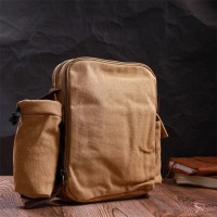 Мужская тканевая сумка через плечо с чехлом для воды Vintage 22210 