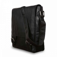 Мужская кожаная сумка через плечо Ashwood 8342 Black 