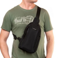 Мужская тканевая сумка-слинг Lanpad 35005 black