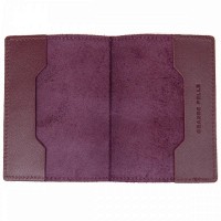 Кожаная обложка для паспорта GRANDE PELLE 11482 Бордовый