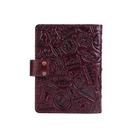 Кожаный картхолдер Hi Art «Let's Go Travel» CH-06 Crystal Sangria