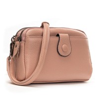 Женский молодежный кожаный клатч ALEX RAI 88085 pink