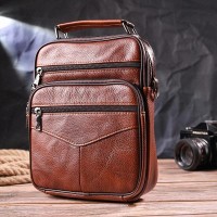 Мужская кожаная сумка через плечо Vintage 21277