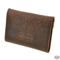 Женский кард-кейс ручной работы BlankNote 3.0 орех с мандалой