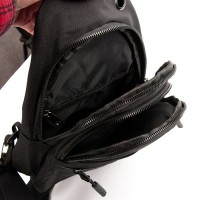 Мужская тканевая сумка-слинг Lanpad 83045 black бол