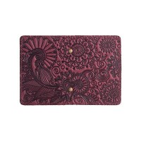 Обложка для документов из кожи HiArt AD-03 Shabby Plum Mehendi Art