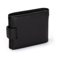 Мужской кожаный кошелек  DR. BOND MS-15CK black