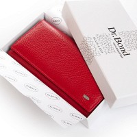 Женский кожаный кошелек BR DR. BOND W46-4 red-black
