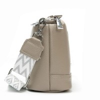 Женский молодежный кожаный клатч ALEX RAI 29012 l.grey