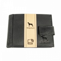 Английский кожаный мужской кошелек Ridgeback JBNC 34 Black (Черный)