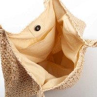 Пляжная плетеная сумка PODIUM 1135 beige
