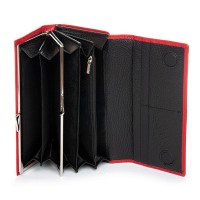 Женский кожаный кошелек BR DR. BOND W46-4 red-black