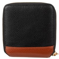 Женский кожаный кошелек SMITH CANOVA FUL-26803-black-tan