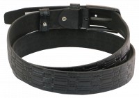 Кожаный мужской ремень Skipper 1057-33 черный 3,3 см.