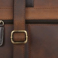 Мужская кожаная сумка Ashwood Toby Brown (Коричневый)