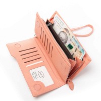 Женский кожаный кошелек Classik  DR. BOND WMB-2M pink purple