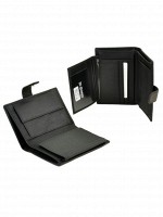Мужской кожаный кошелек Dr.Bond M25-1 black