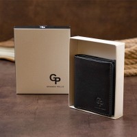 Мужское кожаное портмоне GRANDE PELLE 11329 Черное