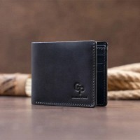 Мужской кожаный кошелек GRANDE PELLE 11309 Черный