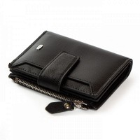 Женский кожаный кошелек Classik  DR. BOND WN-23-11 black