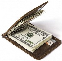 Мужской кожаный зажим для купюр Vintage 14935