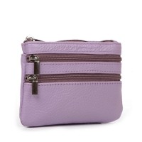 Женская кожаная косметичка-ключница Cosmetic A-00141 l-purple