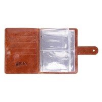 Кожаный картхолдер Hi Art «Mehendi Classic» CH-06 Crystal Amber