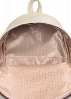 Стильный городской кожаный рюкзак Poolparty backpack-leather-beige