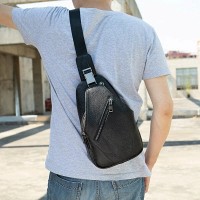 Мужская кожаная сумка-слинг Vintage 20249