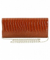 Коричневый клатч из кожзама TRAUM 7212-77