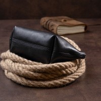 Женская кожаная косметичка Amelin GRANDE PELLE 11302 Черная