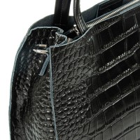 Женская кожаная сумка ALEX RAI 1564 black croco
