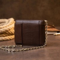 Мужской кожаный кошелек на цепочке Vintage 20425 