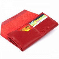 Женский кожаный клатч GRANDE PELLE 11318 Красный