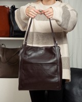 Женская кожаная сумка классическая ALEX RAI 2060-9 brown