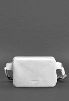 Кожаная женская поясная сумка Dropbag Mini BlankNote  белая BN-BAG-6-LIGHT-BW