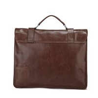 Мужской кожаный коричневый портфель John McDee jd7100b