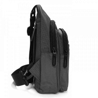 Мужская тканевая сумка-слинг Lanpad 35001 gray